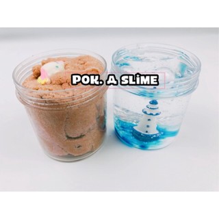 Slime Seashore Duo (Bộ đôi bờ biển) - chất clear slime, cloud slime)