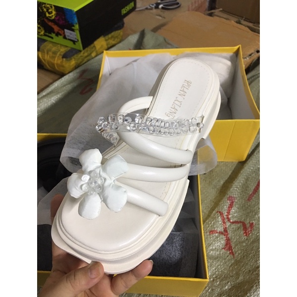 Dép Sandal Hở Ngón Đế Dày Thời Trang Đi Biển Mùa Hè Dành Cho Nữ