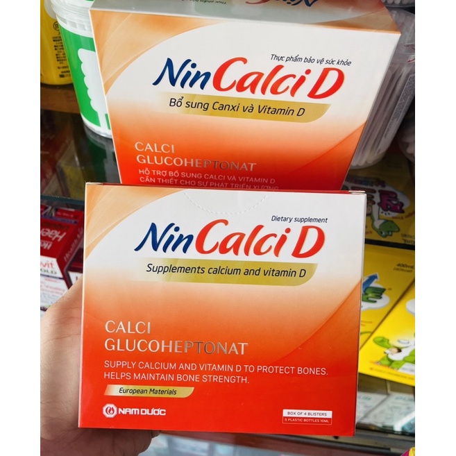 NIN CALCID BỔ SUNG VITAMIN D VÀ CALCI DẠNG ỐNG UỐNG