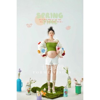 Trang phục bầu đáng yêu concept chụp ảnh studio