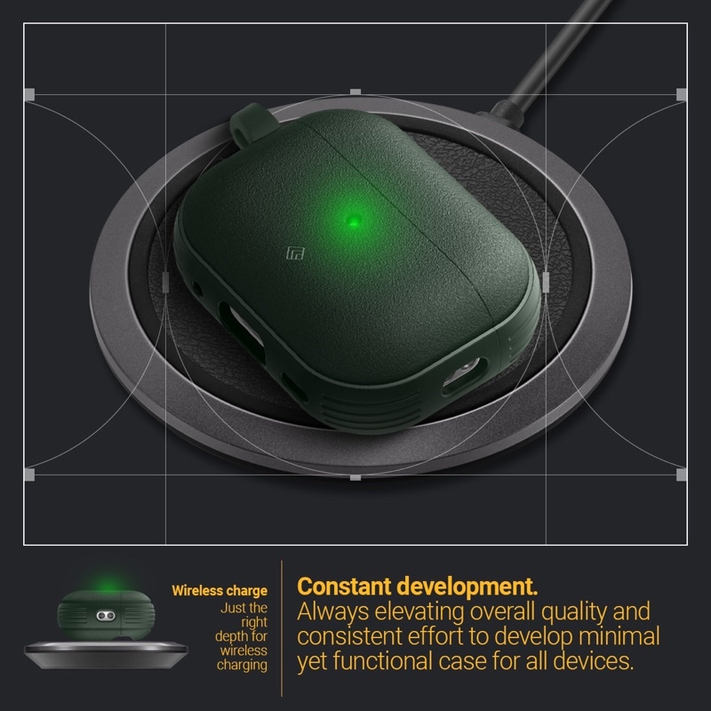 ỐP LƯNG SPIGEN CASEOLOGY APPLE AIRPOD PRO 2 VAULT MIDNIGHTGREEN- mới 100% bảo hành chính hãng hãng 12 tháng