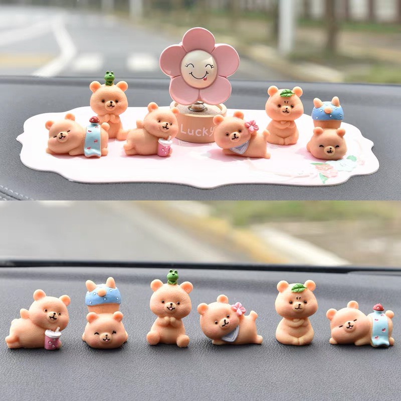 Trang trí taplo ô tô hình gấu nâu dễ thương - Gấu nâu để taplo ô tô trưng bày , Phụ Kiện Trang Trí Hơi , Xe Hơi, Bàn Làm