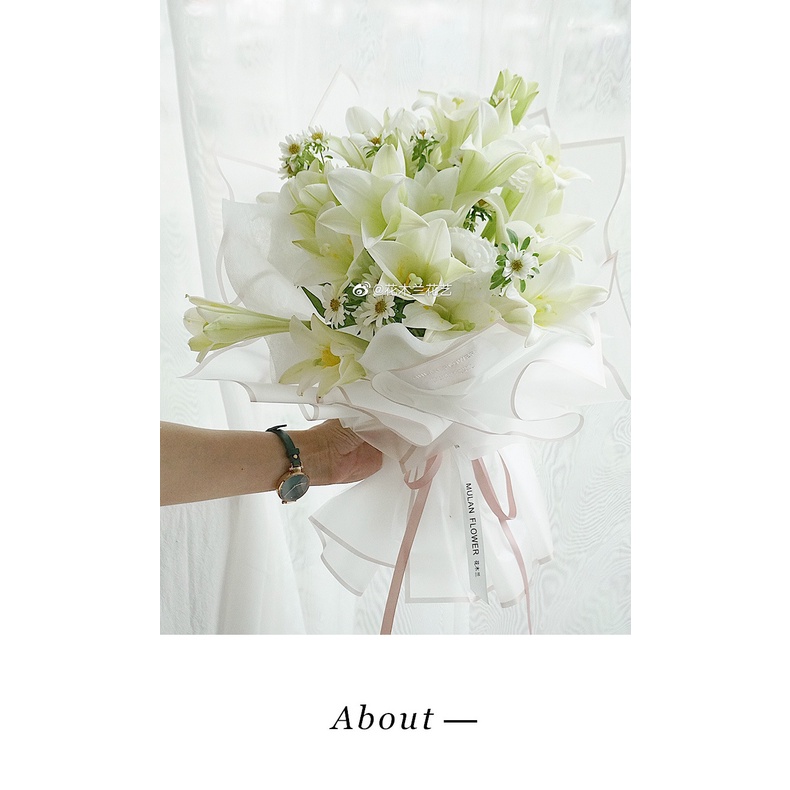 Giấy gói hoa ❤️bóng mờ viền đồng❤️ không thấm nước 58*58 cm