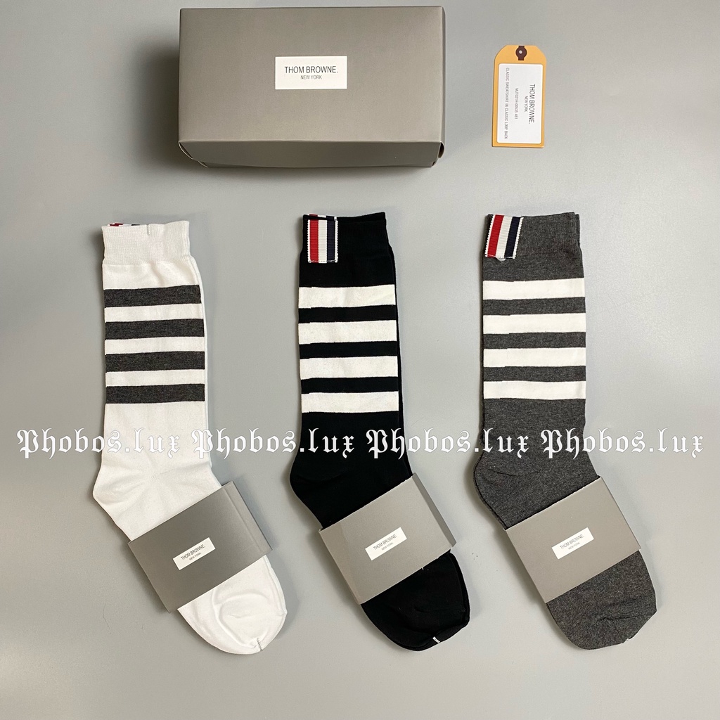 Tất/ Vớ Thom Browne 4 Vạch Dày Dặn - Ảnh Thật Shop Tự Chụp