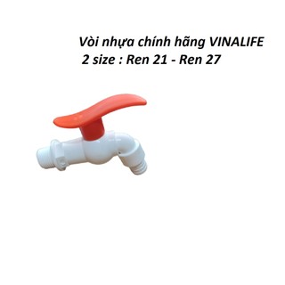Vòi nước nhựa - van khóa phi 21 - 27 chính hãng Vinalife