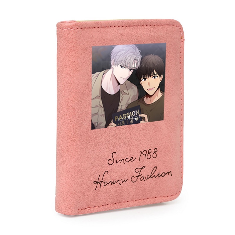 Ví da cầm tay nam nữ in hình Passion BL tiện lợi anime chibi