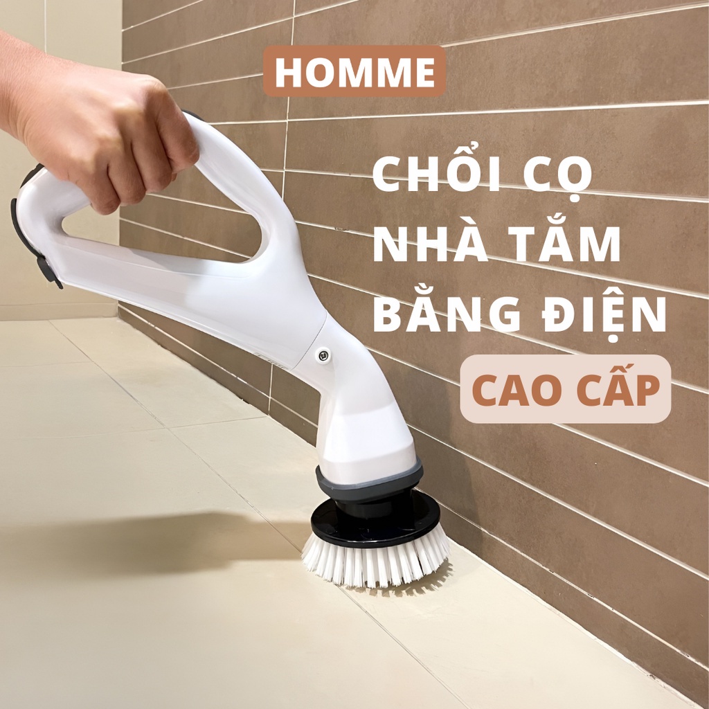Máy cọ chổi cọ nhà tắm toilet bằng điện tự động không đa năng chà sàn chà nhà vệ sinh nhà cửa 4 đầu cọ thay tiện lợi