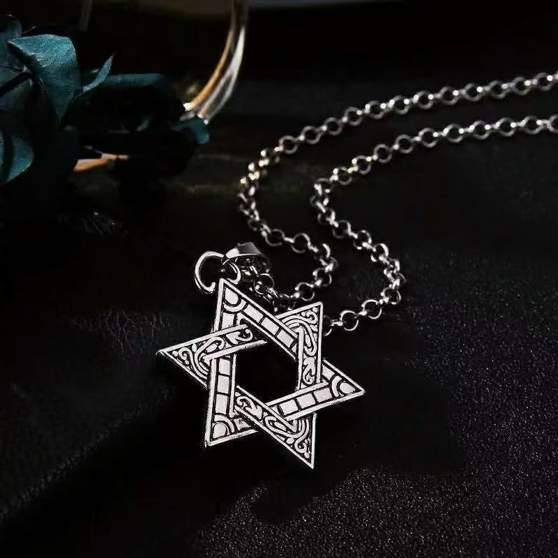 Vòng cổ Hai Mặt Bằng Thép Titan Phong Cách Hip hop Đường Phố Mỹ Thời Trang Cho Nam 2023 Mới