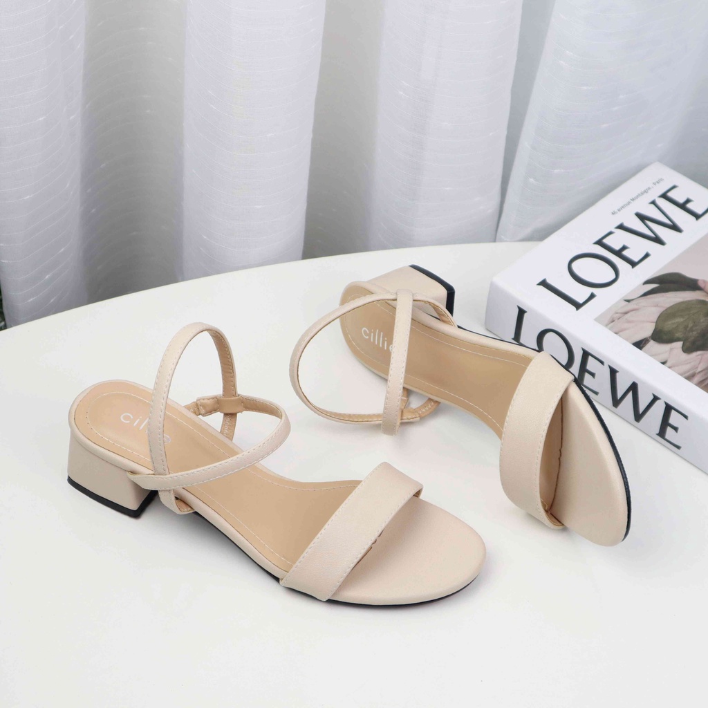 Giày sandal nữ quai thun êm chân cao 5cm thoải mái đi cả ngày 1141
