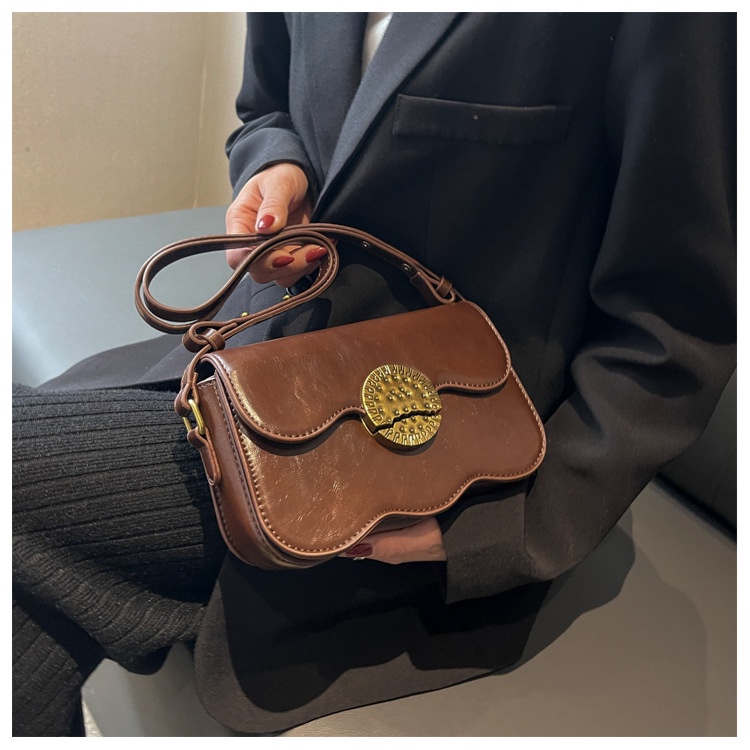 Mischa Túi Đeo Vai Hình Vuông Cỡ Nhỏ Chất Liệu PU Cao Cấp Phối Màu Tương Phản Phong Cách Phương Tây Đơn Giản Dễ Phối Đồ