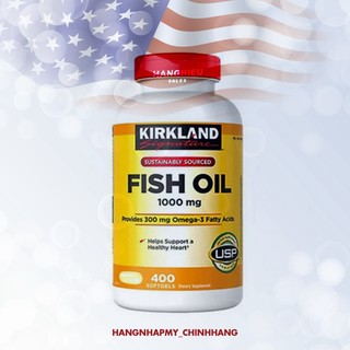Viên Uống Dầu Cá Kirkland Signature Fish OIl của Mỹ 400 viên