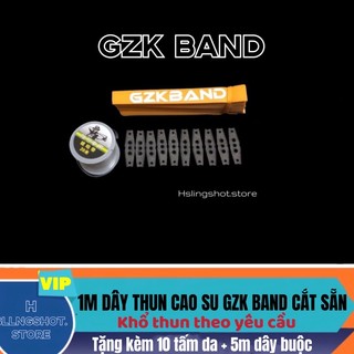 1 mét dây thun ná cao su chính hãng GZK Band màu vàng cắt sẵn tặng kèm phụ kiện