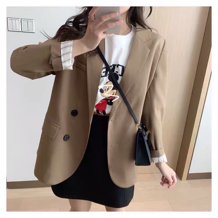 Áo blazer size XXS XS form nhỏ hai màu đen nâu tây kiểu dáng Hàn Quốc cho nàng 1m43