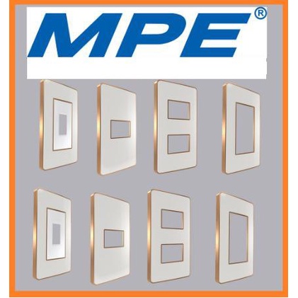 Mặt công tắc thiết bị MPE Series A60 nhựa trắng WIDE 1/2/3 lỗ