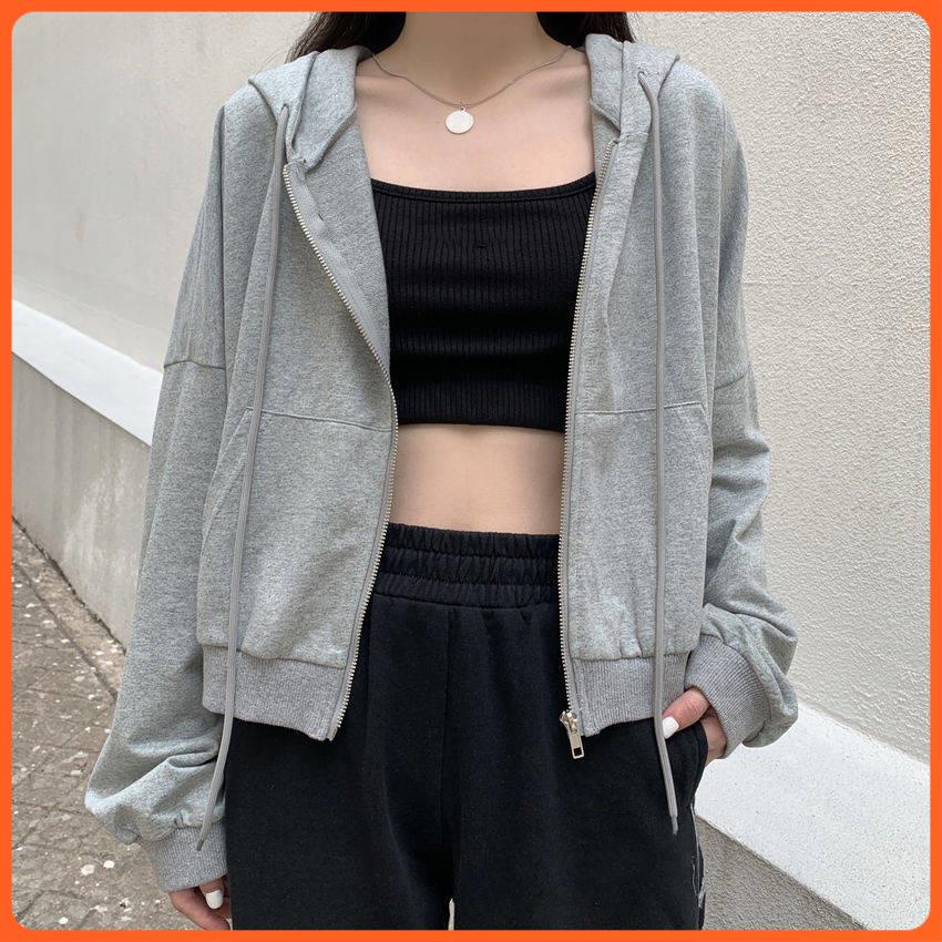 Áo Khoác Cardigan Mỏng Tay Dài Có Nón Dáng Rộng Phong Cách Hàn Quốc Thời Trang Mùa Thu 2020 Mới