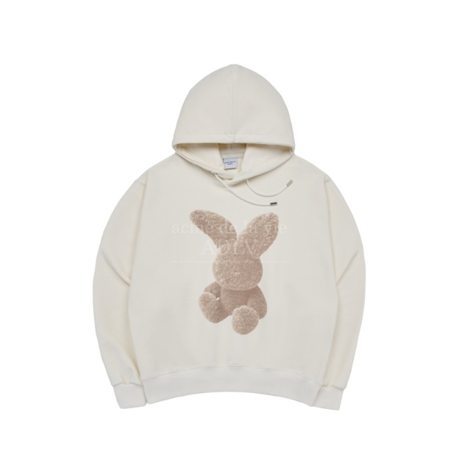 Áo hoodie con thỏ đen ADLV chính hãng form rộng nam nữ cực ngầu | BLACK FUZZY RABBIT HOODIE BLACK