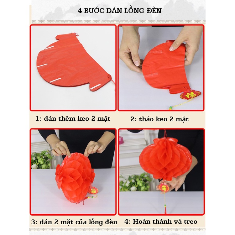 Đèn Lồng đỏ chống nước trang trí lễ tết, trung thu, siêu thị, lớp học, nhà cửa, sân vườn kích thước 11,15,20,25,30,35cm