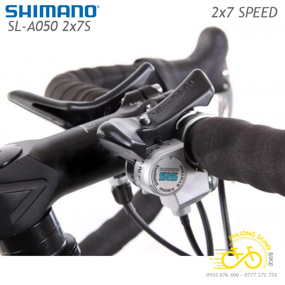 Tay đề gạt xe đạp SHIMANO SL A050 2x7 Speed - Chính hãng