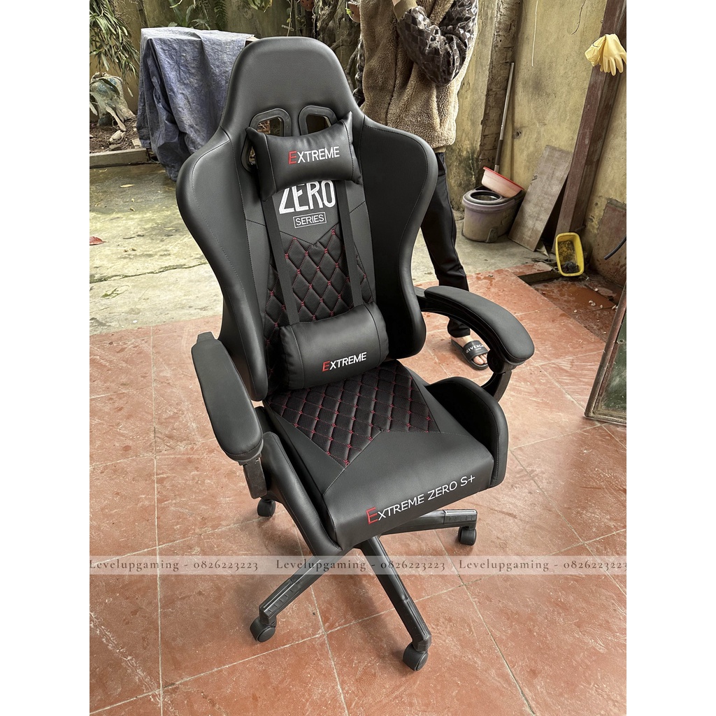 Ghế chơi game Extreme Zero S+, BẢN NÂNG CẤP DA CACBON - Chân Xoay