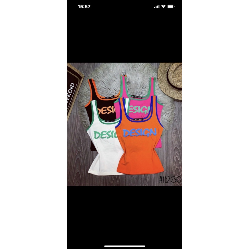 Áo Thun Ba Lỗ Tank Top Cổ Vuông BORIP Tôn Dáng 90000/MS012 MÃ 801