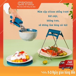 Dụng cụ kẹp gắp đồ nóng thức ăn tay cầm thức ăn đa năng inox chống bỏng