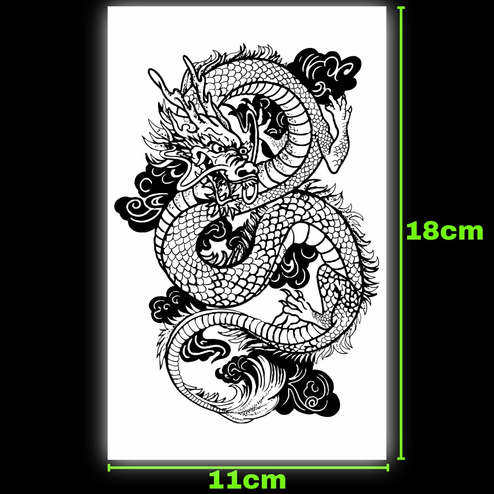 Hình xăm dán tạm thời SAI MAGIC TATTOO 181 18CM×11CM chống thấm nước lâu trôi lên đến 2 tuần