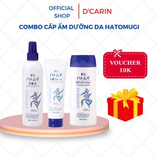 Combo cấp ẩm dưỡng da làm trắng hatomugi hạt ý dĩ nhật bản d'carin