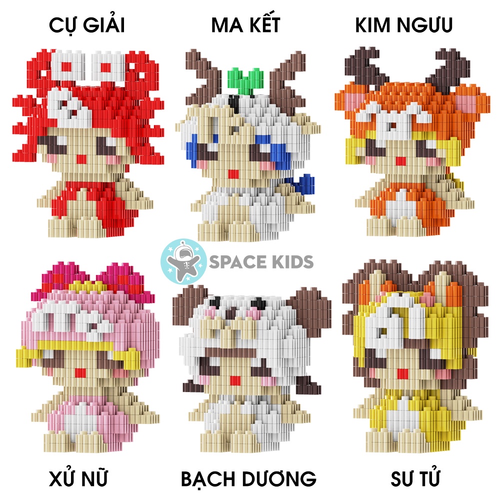 Lego 12 cung hoàng đạo 3d mini, Lego cung hoàng đạo mini, lắp ráp mô hình 12 cung hoàng đạo