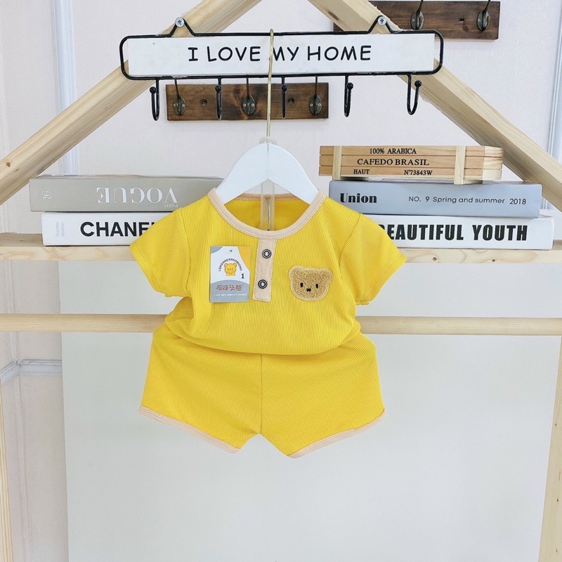Bộ tăm thêu gấu nổi cho bé trai, bé gái, tăm lạnh siêu mát, ảnh thật shop chụp