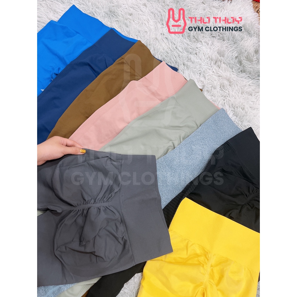 Quần Dài Dệt Chun Mông Tập Gym Nữ Cạp Cao - Chất Liệu Dệt Cao Cấp Co Dãn 4 Chiều - Tập Gym, Yoga, Thể Dục