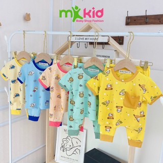 Bộ Thu Đông Cho Bé 6-24KG 💖 Bộ Minky Mom tay ngắn quần dài Cho Bé Trai Bé Gái 💖 Chất thun lạnh Cao Cấp - MK KID