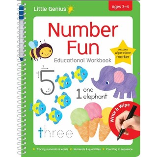 Sách- Little Genius: Maths Fun - Word Fun - Number Fun Educational Workbook
