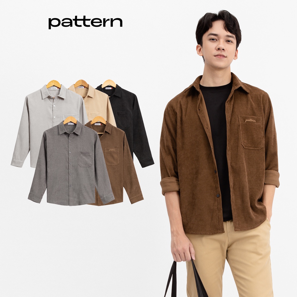Áo sơ mi nhung tăm thêu PATTERN PA016