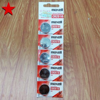 Vỉ pin CR2016 3V Maxell chính hãng Nhật Bản 100% pin maxell 2016 vỉ 5 viên