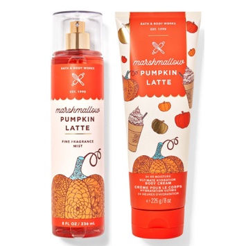 🍄  Xịt Thơm -  Toàn thân Bath and works Marshmallow Pumpkin Latte