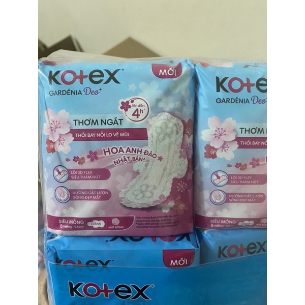 Combo 8 gói Kotex siêu mỏng cánh  tặng