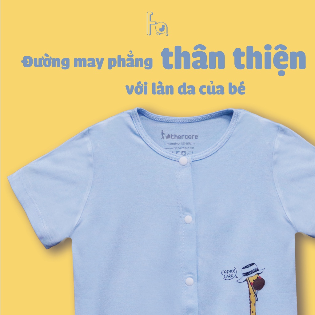 Bộ Quần Áo trẻ em FatherCare Cài Giữa Cộc Tay - Hươu Cao Cổ FC965