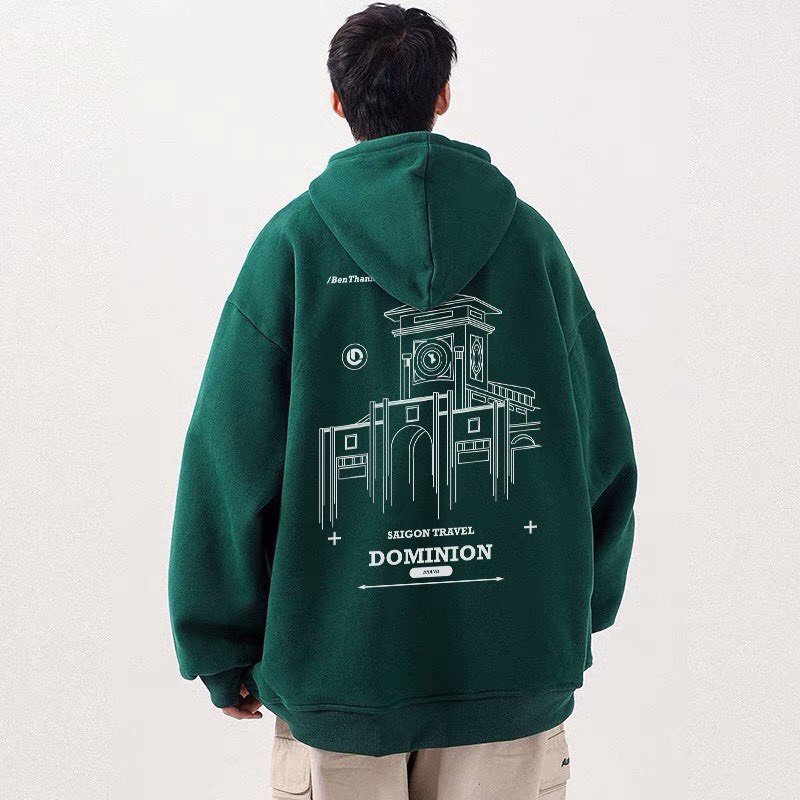 Áo hoodie CHỢ BẾN THÀNH nam nữ Form rộng - khoác nỉ form Unisex
