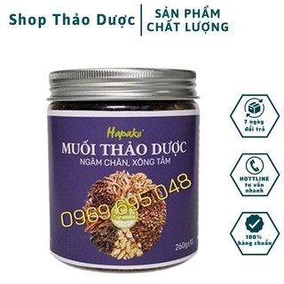 Muối ngâm chân thảo mộc hapaku 260g giảm nhức mỏi bàn chân, giảm mồ hôi chân, đỡ tê lạnh bàn chân