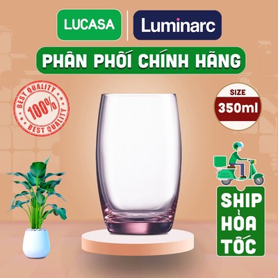 Ly Thủy Tinh Luminarc Salto Pink 350ml - Loại Cao L5385 | Phân Phối Chính Hãng