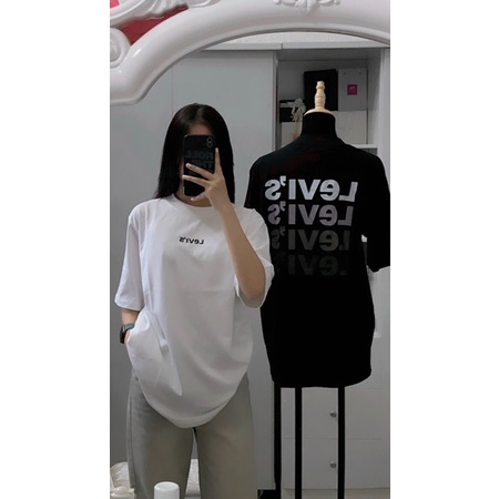 Áo Thun le.Vi’s4Line Unisex Thun 100% cotton 2 chiều co dãn - Hàng Chuẩn hình Full bọc tag box