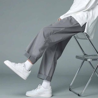 Quần Kaki Nam Baggy Ống Suông Basic Unisex - Kiểu quần baggy nam ống rộng màu đen, be và ghi