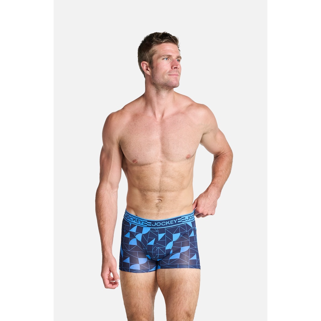 Quần Lót Nam Thể Thao Microfiber Jockey Trunk Boxer Họa Tiết Kháng Khuẩn Cao Cấp - J1261