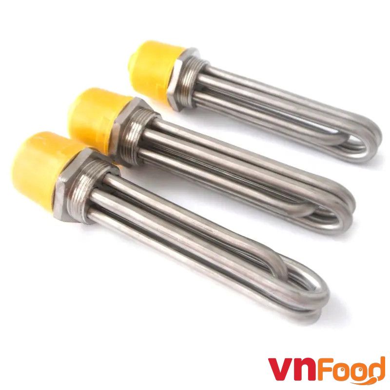 Củ Ren 3-9Kw, Thanh Nhiệt Phi 32/48 3-9Kw Inox 304 - Thanh Nhiệt Nồi Cháo