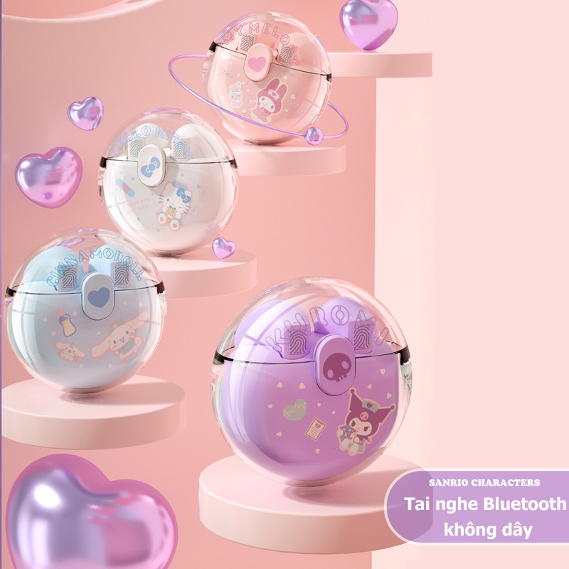 Tai Nghe Nhét Tai Không Dây Bluetooth Chống Tiếng Ồn Có Micro Sanrio LY-318 TWS