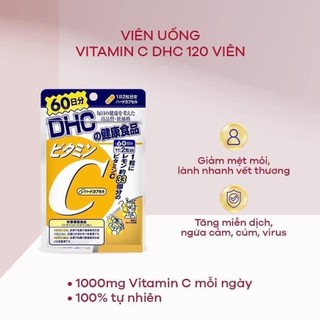 Viên uống bổ sung vitamin c dhc ⚡ chuẩn chính hãng ⚡ vitamin c hard capsule tăng sức đề kháng