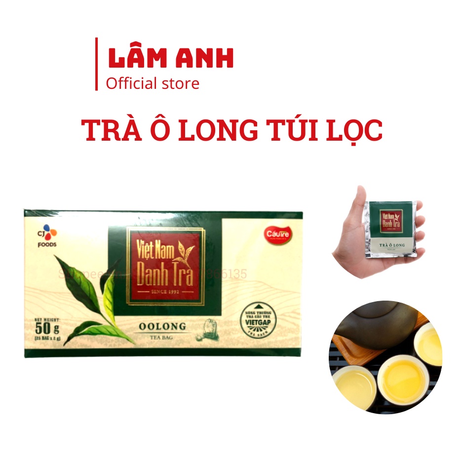 Trà Ô Long Túi Lọc Cầu Tre - Trà Xanh O Long Phúc Long Pha Trà Sữa 50G