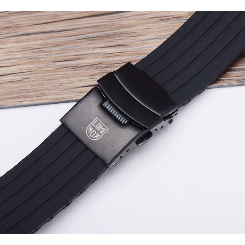 2/21✈Luminox Dây Đồng Hồ Quân Đội 3051 3081 luminox 8821 23mm Bằng silicone Mềm Chống Thấm Nước