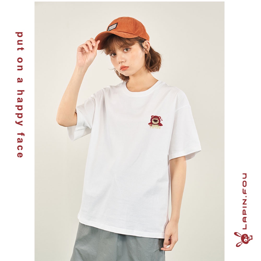 Áo Thun Unisex Nam Nữ Local Brand - Lapin.Fou Gấu Dâu Strawberry Bear Lotso