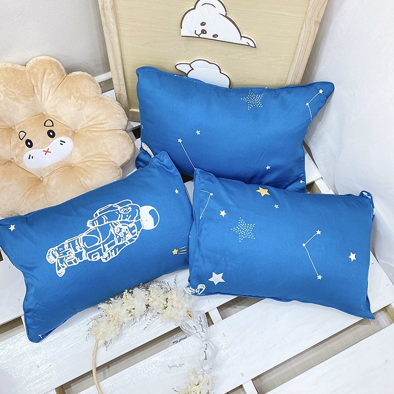 111 Gối KÈM RUỘT Mitu Home cho bé sơ sinh 0-10 tuổi vải Tencel 40s gòn lông vũ, siêu mềm mát, êm, hoạt tiết dễ thương